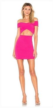 Superdown Hallie Cut Out Mini in Hot Pink