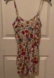 H & M Divided Floral Romper with Pockets