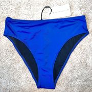 NWT  Blue High Waisted Bikini Bottom