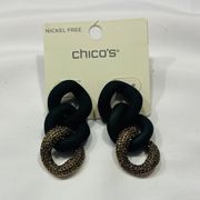 NWT Chico’s Gold Tone Link Earrings