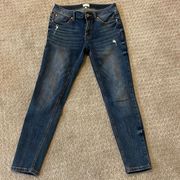 Special A Medium Wash Factory Distressed Skinny Jeans
