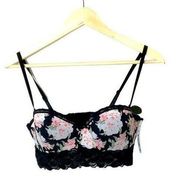 bra floral convertible lightly lined intimate top 36C NWT