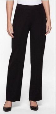 Misook Black Knit Straight Leg Pant Size 1X