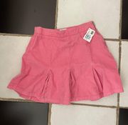 Pink Pleated Mini Skirt