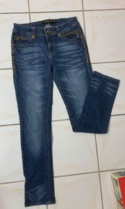 Vintage Studded Jeans Shines button  with Button pockets size 14