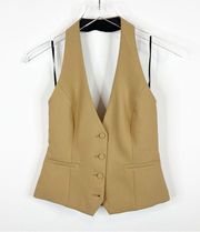 NEW ZARA Halter Vest S Tan *FLAWED*