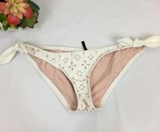 NWT J. Crew white nude eyelet bow bikini bottoms