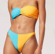 Blue And Yellow Bikini