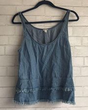 True Religion Denim Tiered Flowy Tank