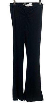 Black Pull On Stretch Pant Flared Leg Medium New