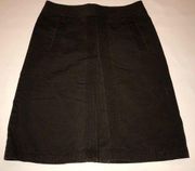 J Crew Chino Brown Skirt Womens Size 6 Weathered Broken In Classic Twill