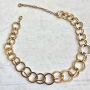 Anne Klein gold tone circle link necklace