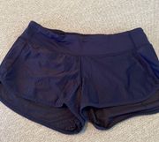 Lululemon  navy blue speed short size 6