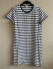 ✨ J. Crew Blue White Striped Dress Medium