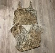 Victorias Secret Satiny Animal Print Lounge | Pajama Set