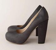 Acne Studios Vega Block Heel Court Shoes Heels