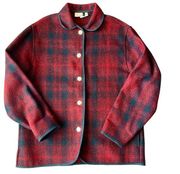 Woolrich Vintage Plaid Wool Button Up Blazer Jacket