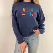 Fruit Of The Loom Retro New York Crewneck Embroidered Sweatshirt