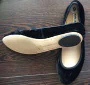 New Karl Lagerfeld Black Velvet Flats, Comfy Chic