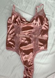 Pretty Little Thing Pink Corset Body Suit