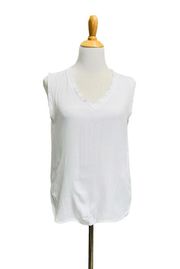 Cloth & Stone White v neck tank Small