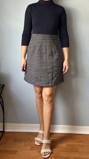 Modcloth Partners in Poise Twofer Navy Tweed Dress Size Medium