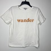 Polygram Wander tee white floral size medium