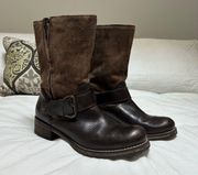 Women’s Brown Leather And Suede Boots