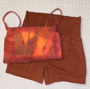 Free People NEW Set!  MOVEMENT M/L Good Karma Running Shorts Tighten Up Mini Bra