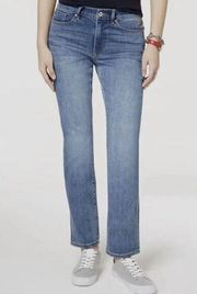 Tommy Hilfiger Tribeca Straight-Leg Casual Jeans Size 8 Blue Mid-Rise