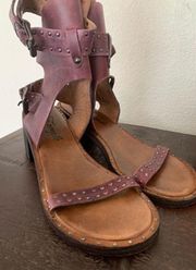 Free People Happiness Heeled Cowboy Brown Sandals size EU 38.5