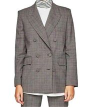 ZARA  Double Breasted Blazer With Lined Buttons Size Small