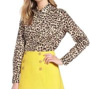 NWT Womens 1901 Cheetah Animal Print Button Down Weekend Shirt - Sz M