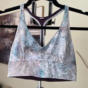 Lululemon  reversible retreat bra size 4 new sugar crush purple blue