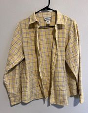 Vintage  Yellow plaid  Flannel