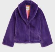 APPARIS FIONA SHORT JACKET
Plant Based shearling purple faux fur jacket large