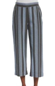 THE GREAT. The Easy Cropped Pants, Playa Stripe