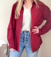 Vintage  Snap Front Flannel/ Shirt Jacket in Ruby Heather