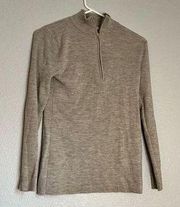 SOFT SURROUNDINGS Perfect Turtleneck 100% Wool 1/4 Zip Sweater Size XS