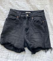 Black Denim Shorts