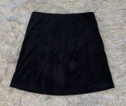 Black Suede Mini Skirt