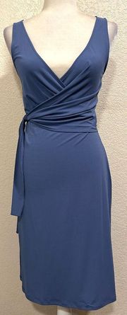 Blue Wrap Riviera Dress