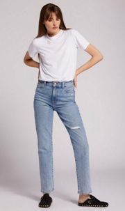 💕CURRENT ELLIOTT💕 Soulmate High Rise Slim Straight Leg Jean Camino Blue 27 NWT