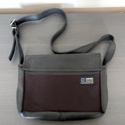Little Earth Recycled Black Rubber Crossbody Handbag