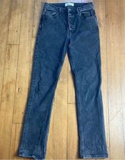 Reformation Black Button Front Jeans 27