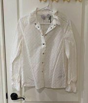 NWT COACH‎ eyelet blouse