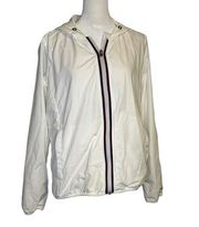 Athleta white zip-up wind breaker jacket size S