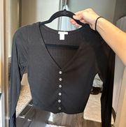 Cropped Long Sleeve Top