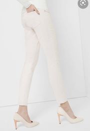 White Skinny Ankle Denim Jeans