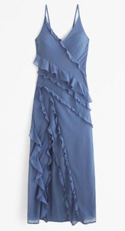 Cascading Ruffle Maxi Dress